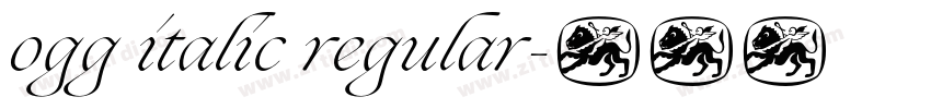 ogg italic regular字体转换